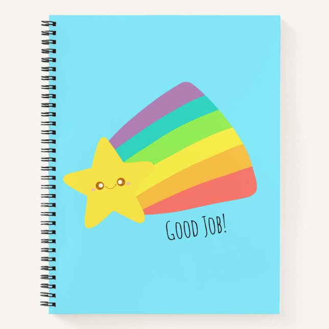 Niedlicher Star-Regenbogen Notizbuch (Vorderseite)