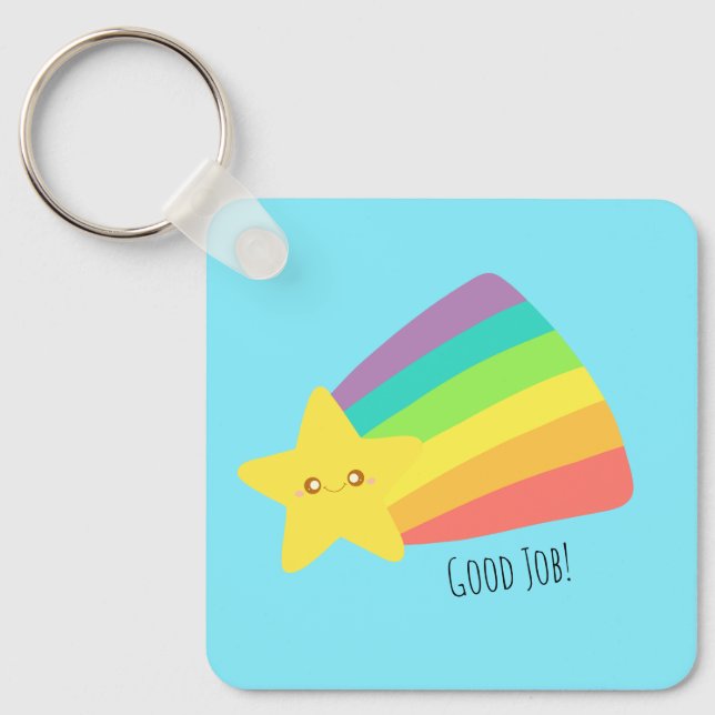 Niedlicher Star-Regenbogen Schlüsselanhänger (Vorderseite)