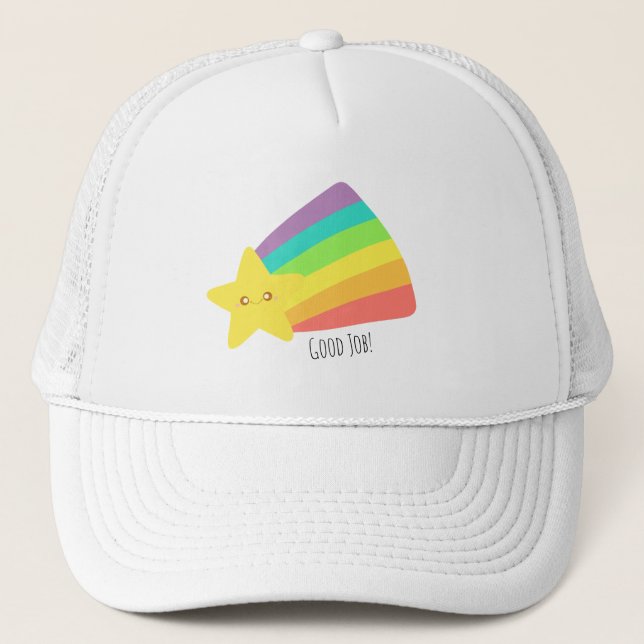 Niedlicher Star-Regenbogen Truckerkappe (Vorderseite)
