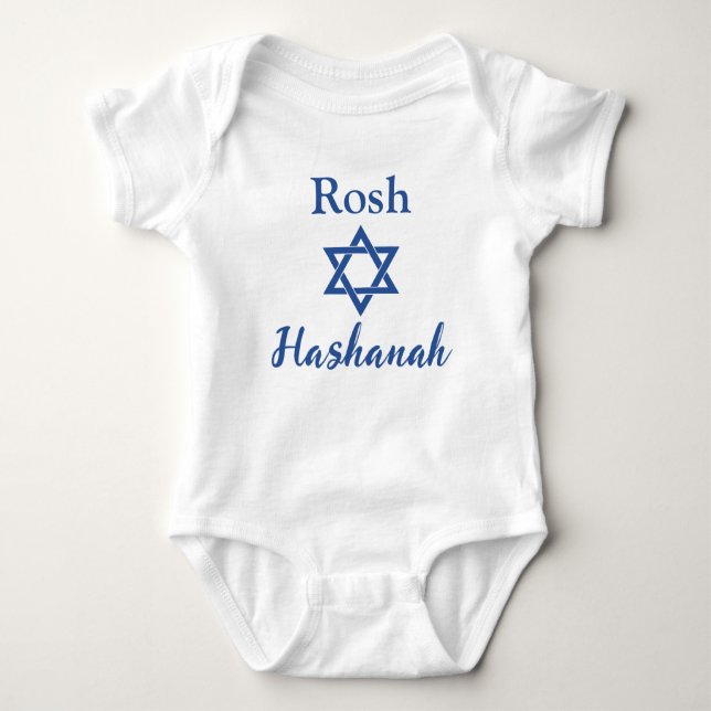 Niedlicher Star von David Rosh Hashanah Baby Strampler (Vorderseite)