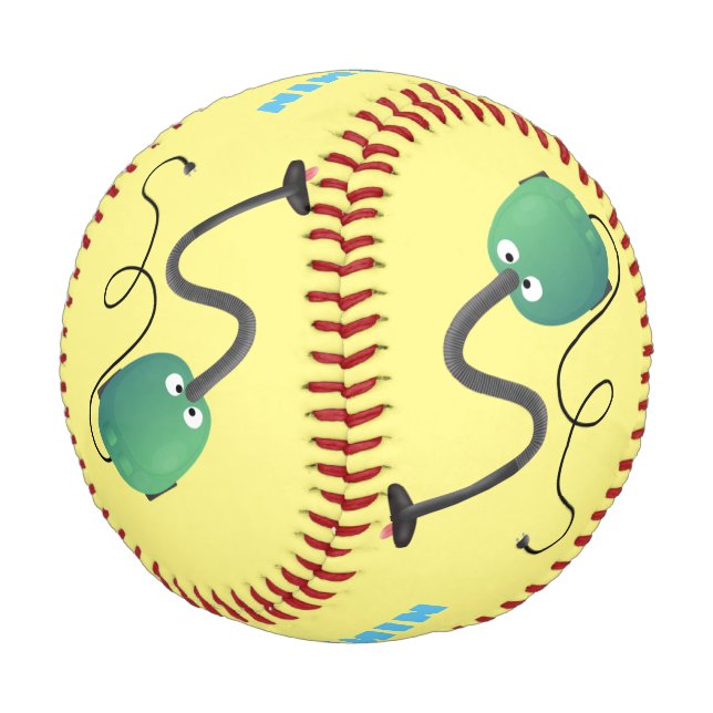 Niedlicher Staubsauger Cartoon Spaß Baseball (Schrägansicht)