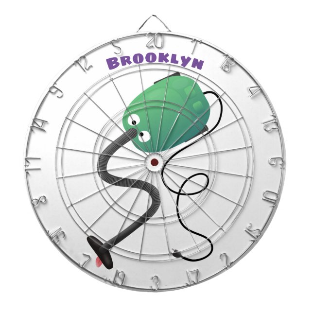 Niedlicher Staubsauger Cartoon Spaß Dartscheibe (vorne)