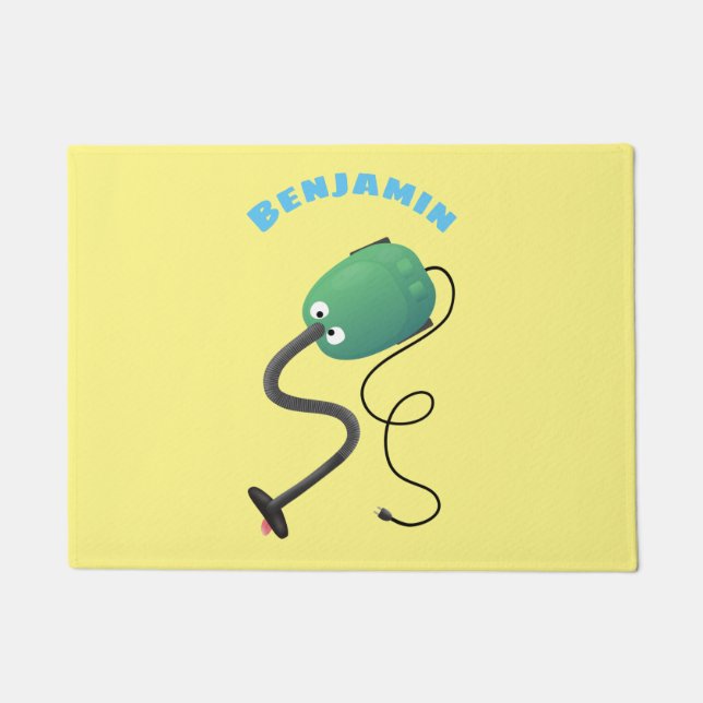 Niedlicher Staubsauger Cartoon Spaß Fußmatte (Vorderseite)