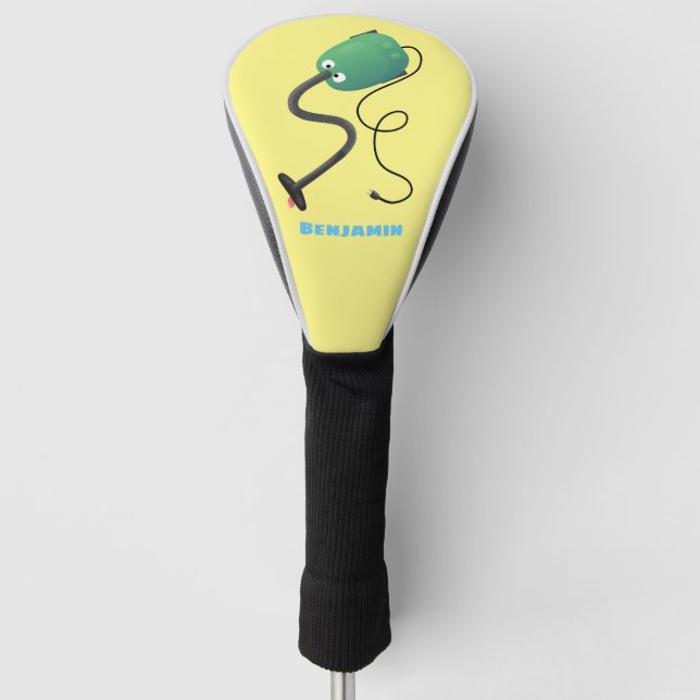 Niedlicher Staubsauger Cartoon Spaß Golf Headcover (Vorderseite)