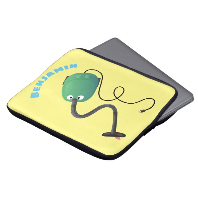 Niedlicher Staubsauger Cartoon Spaß Laptopschutzhülle (Vorne Oben)