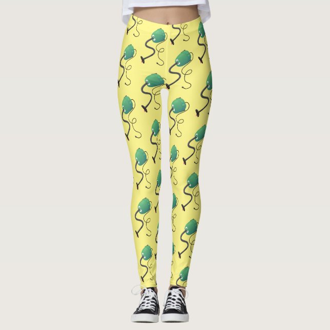 Niedlicher Staubsauger Cartoon Spaß Leggings (Vorderseite)
