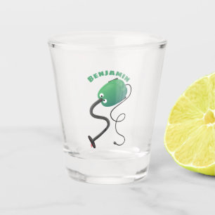 Niedlicher Staubsauger Cartoon Spaß Schnapsglas