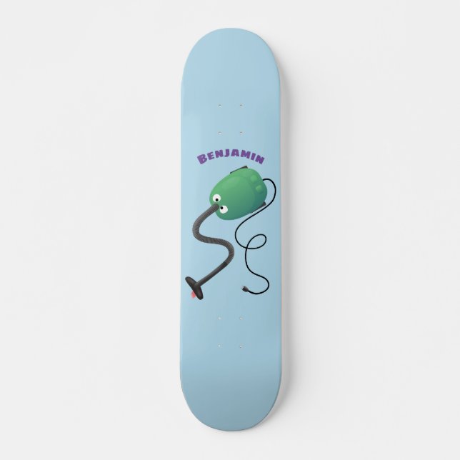 Niedlicher Staubsauger Cartoon Spaß Skateboard (Vorne)