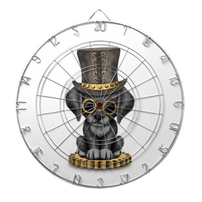 Niedlicher Steampunk schwarzer Dartscheibe (vorne)