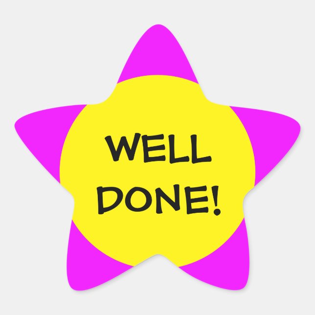 Niedlicher Sternaufkleber für die Kinderförderung Stern-Aufkleber (Vorderseite)