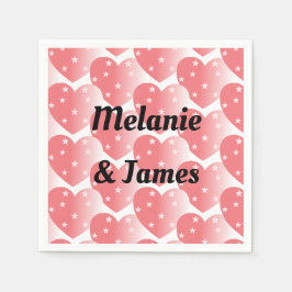 Niedlicher Sticker für das rosa Sternenherz Serviette