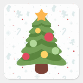 Niedlicher Sticker für den Weihnachtsbaum