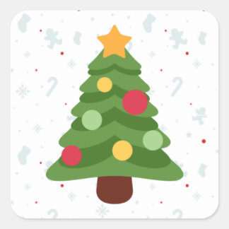 Niedlicher Sticker für den Weihnachtsbaum