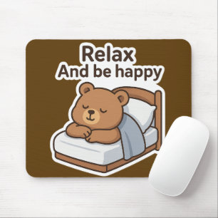 Niedlicher Sticker für Sleepy Bären Mousepad