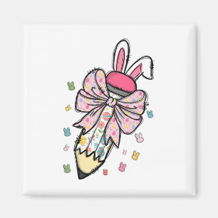 Niedlicher Stift Coquette Bow Bunny Ostertag Lehre Magnet