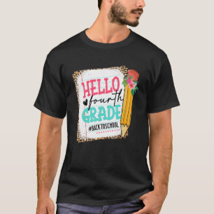 Niedlicher Stift Hallo vierte Klasse Glückwunsch e T-Shirt