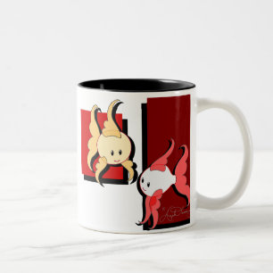 Niedlicher stilvoller Goldfisch- & Koi-Sammler-Bec Zweifarbige Tasse
