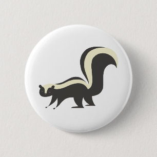 Niedlicher Stinktier-Knopf Button