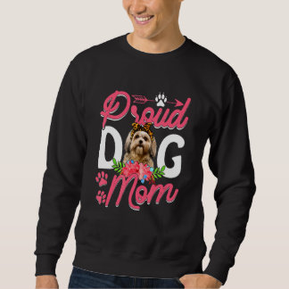 Niedlicher Stolz Shih Tzu Hund Mama Muttertag 1 Sweatshirt