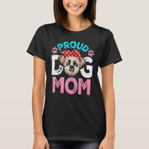Niedlicher Stolz Shih Tzu Hund Mama Muttertag 2 T-Shirt