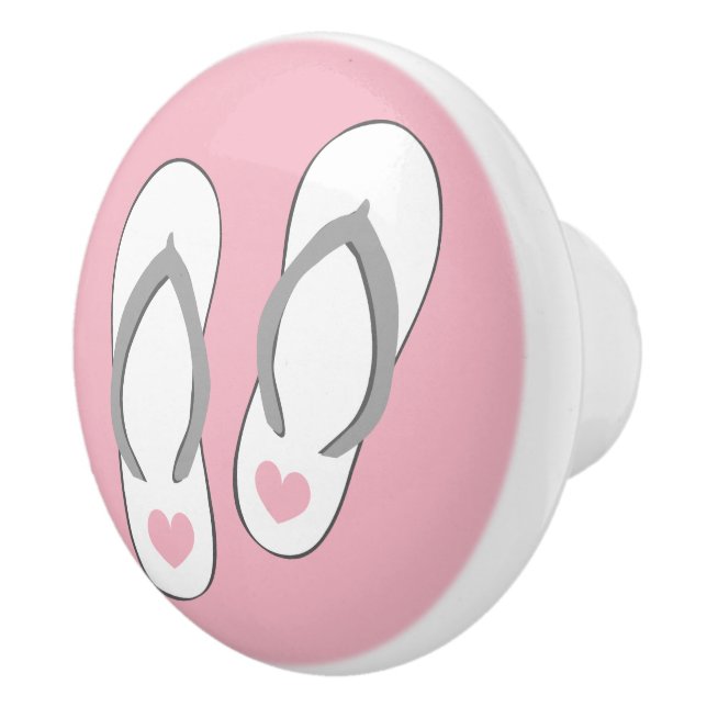 Niedlicher Strand Flip Flops Tür und Schublade zie Keramikknauf (Rechts)