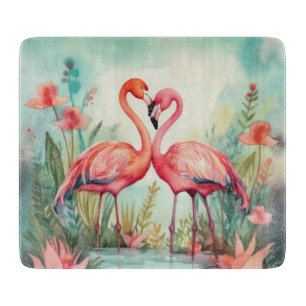 Niedlicher Strand Rosa Flamingo Liebhaber Schneidebrett