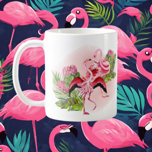 niedlicher Strand rosa Flamingos Name Coffee Tasse