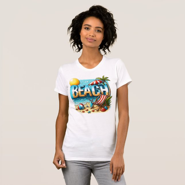 Niedlicher Strand T-Shirt (Vorne ganz)