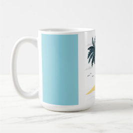 Niedlicher Strandurlaub Tropical Palm Kaffeetasse