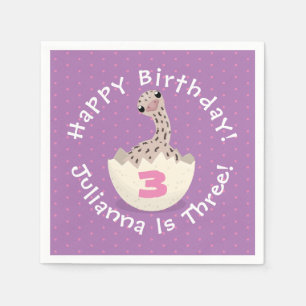 Niedlicher Strauß aus Eiern, Cartoon Serviette