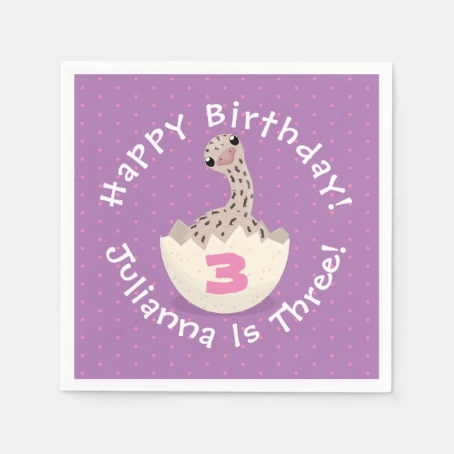 Niedlicher Strauß aus Eiern, Cartoon Serviette (Vorderseite)