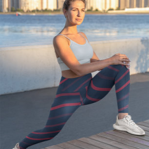 Niedlicher Streifen Lila Yoga Frauen Zählige Leggi Leggings