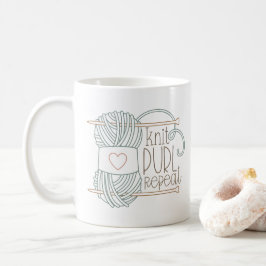 Niedlicher Strick Pearl Repeat Kaffeetasse