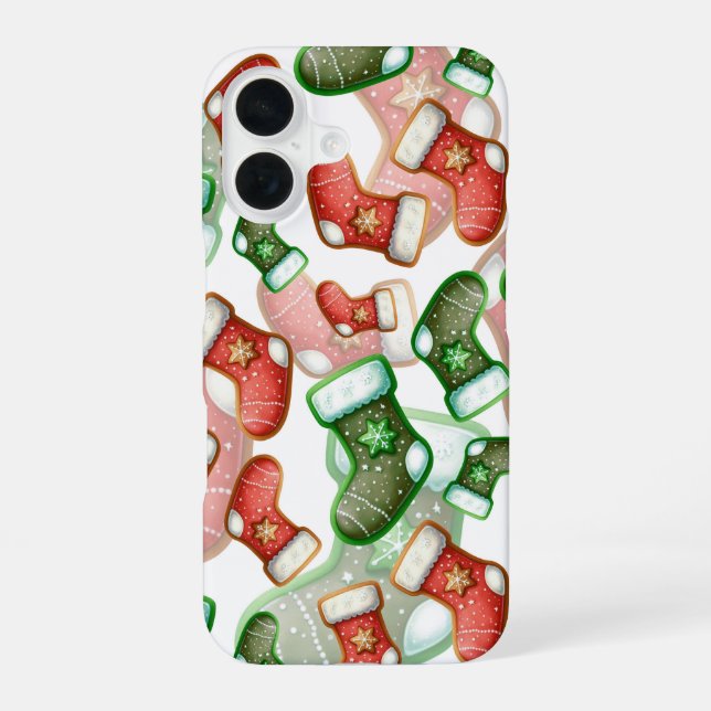 Niedlicher Strumpf iPhone 16 Hülle (Rückseite)