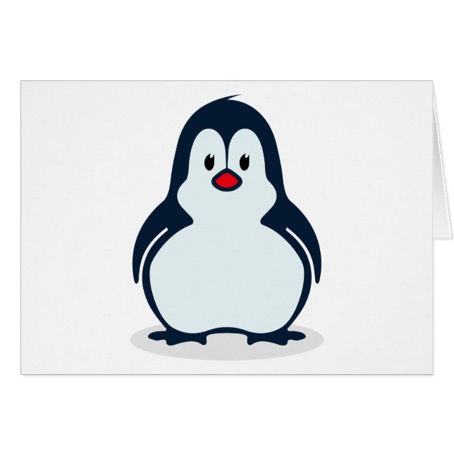 Niedlicher Stylized CartoonPenguin, der vorwärts (Vorderseite (Horizontal))