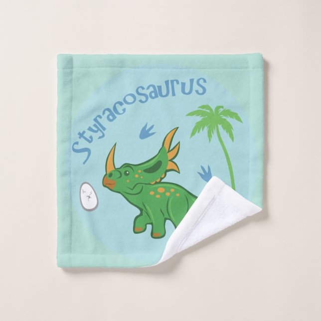 Niedlicher Styracosaurus Waschlappen (Waschlappen)