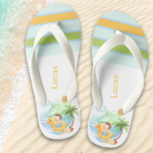 Niedlicher Summer Beach Name Boy Kinderbadesandalen