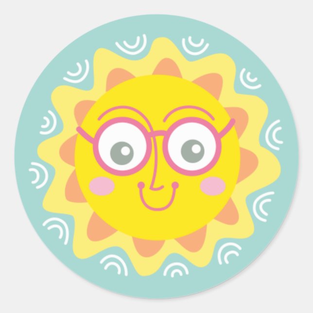 Niedlicher Summer Sunshine Sticker (Vorderseite)