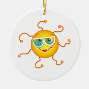 Niedlicher Sun Keramikornament