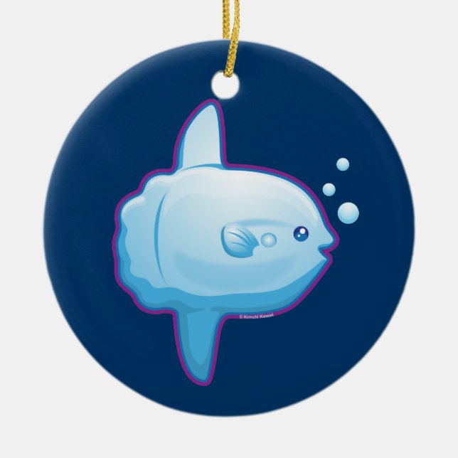 Niedlicher Sunfish Keramikornament (Vorne)