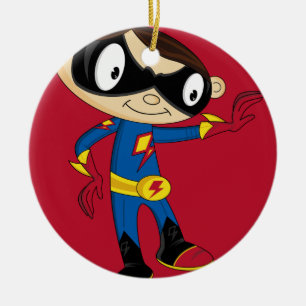 Niedlicher Superhero-Junge Keramikornament
