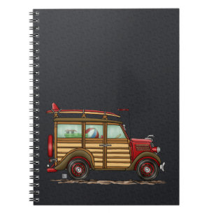 Niedlicher surfender Woody Notizblock