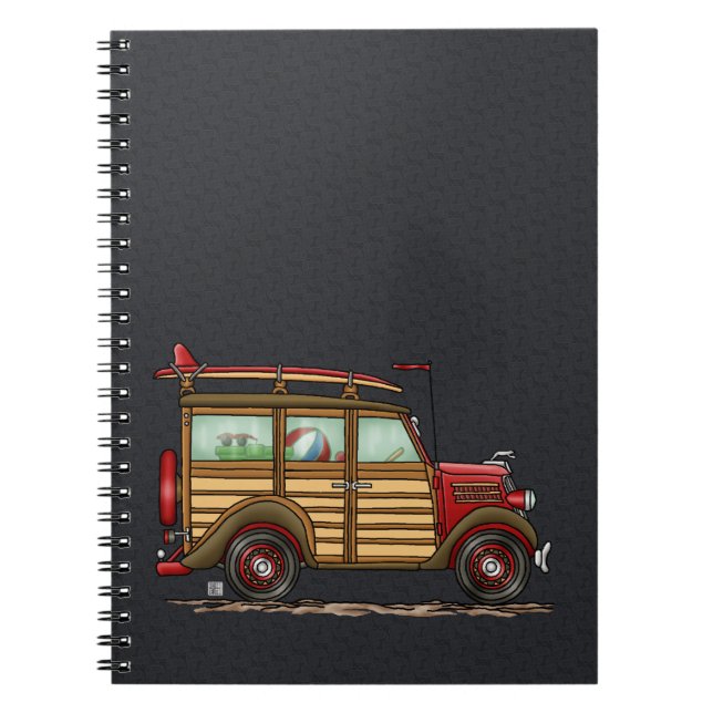 Niedlicher surfender Woody Notizblock (Vorderseite)