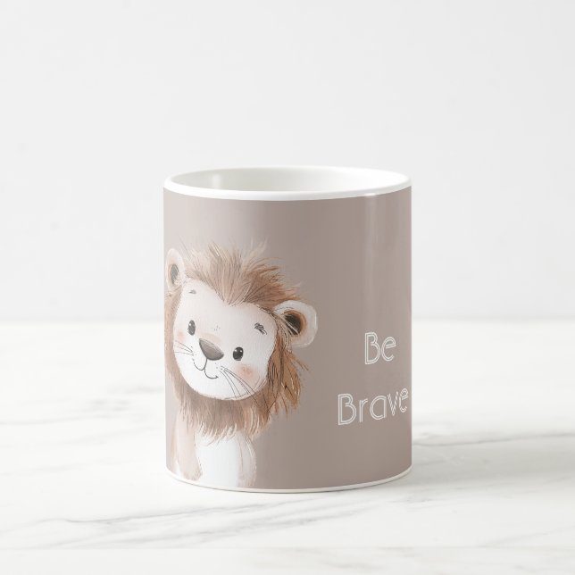 Niedlicher süßer brauner Löwe Kaffeetasse (Mittel)