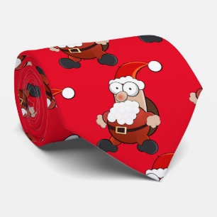 Niedlicher, süßer Weihnachtsmann mit Geschenken. W Krawatte