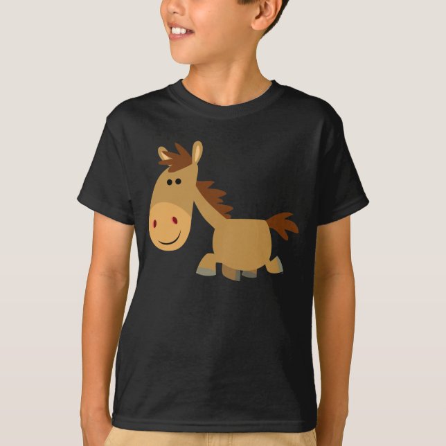 Niedlicher Sweet Cartoon Pferd Kinder T - Shirt (Vorderseite)