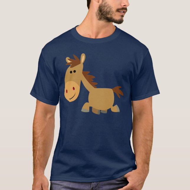 Niedlicher Sweet Cartoon Pferd T - Shirt (Vorderseite)