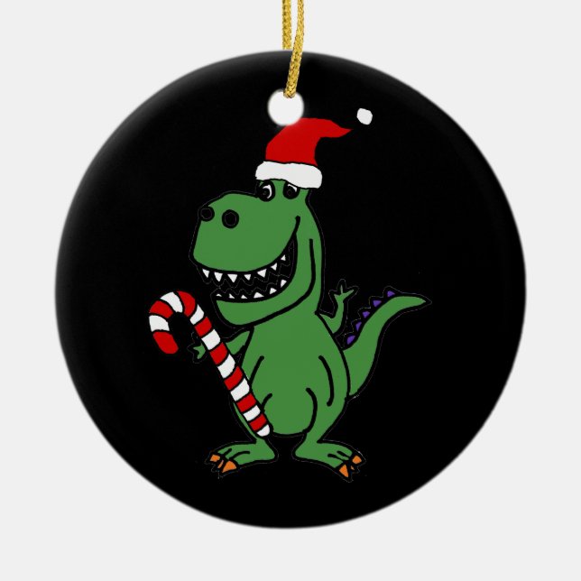 Niedlicher T-rex Dinosaurier in der Keramik Ornament (Vorne)
