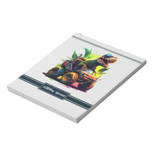 Niedlicher T-Rex-Riding Monster Truck Dinosaurier  Notizblock