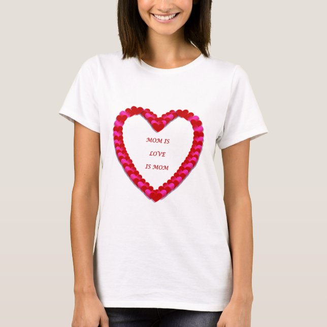 Niedlicher T - Shirt der Roten und Rosa Mutter (Vorderseite)